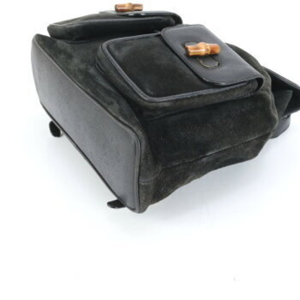 Gucci Bamboo leather backpack black - Picture 5 of 9